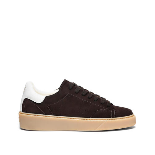Sneaker in Suede Testa di Moro Linea Botero