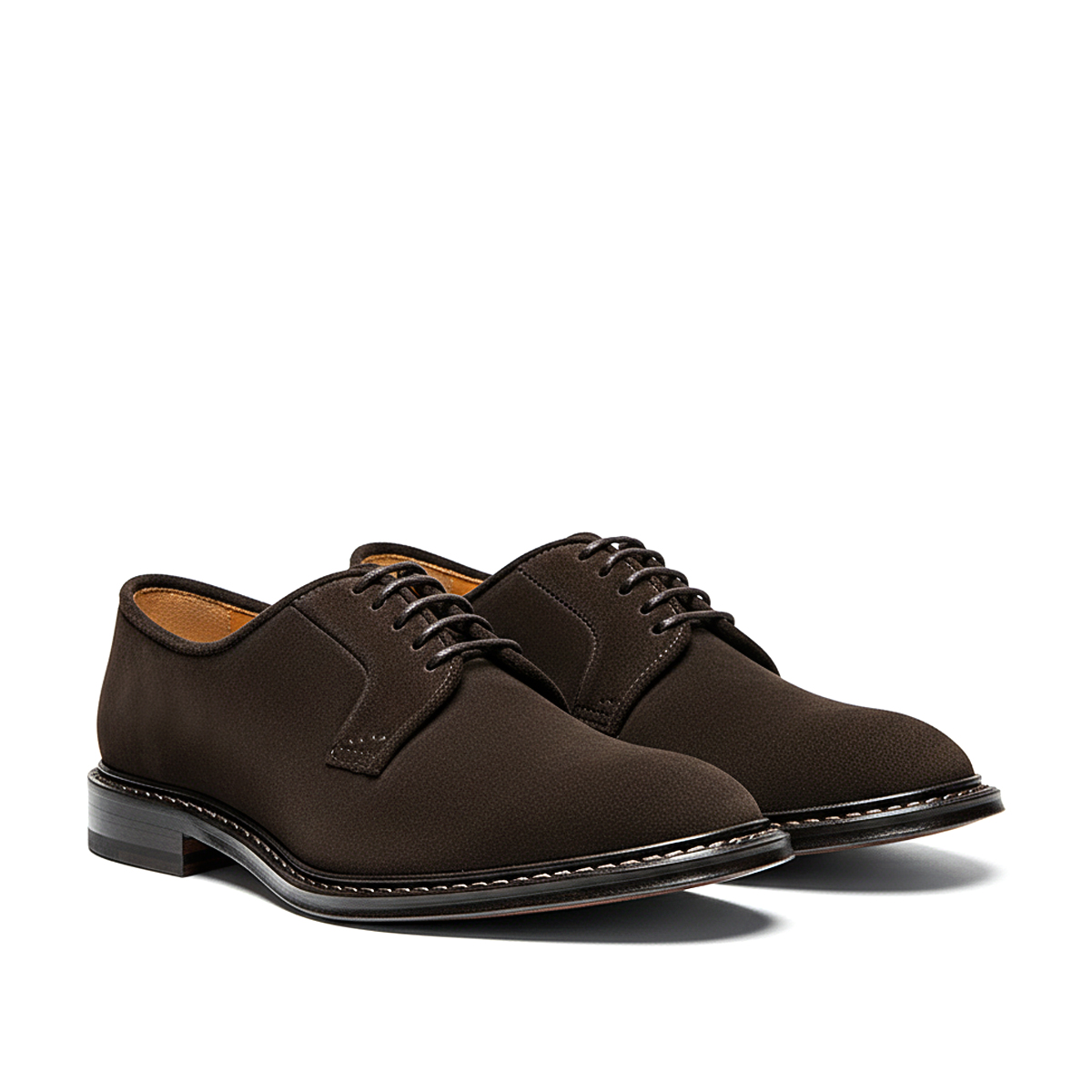 Derby in Suede Testa di Moro Linea Duca - immagine 2
